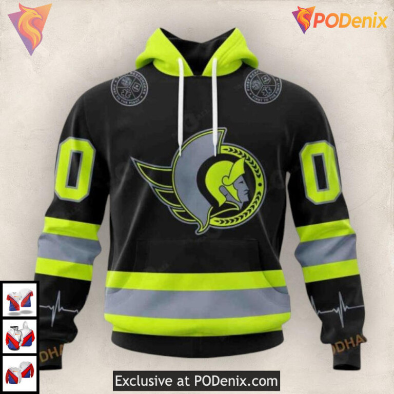 Firefighter Uniform Tribute Edition NHL Ottawa Senators Hoodie 3D