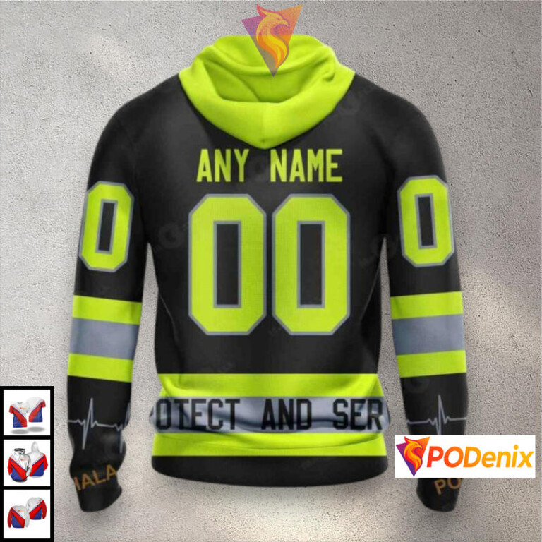 Firefighter Uniform Tribute Unisex NHL Pittsburgh Penguins 3D Hoodie Shirt - 1