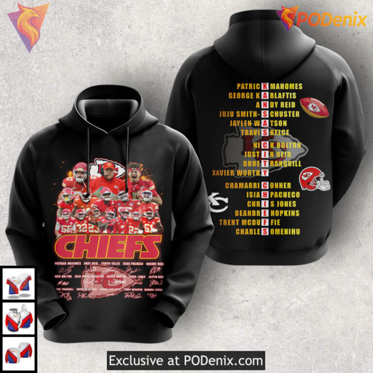 Firestorm Player Roster Kansas City Chiefs Hoodie For Men, Football Fan Gear