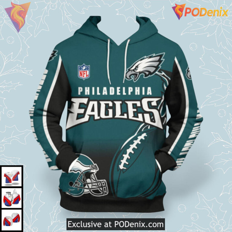 Flame Ball Graphic Philadelphia Eagles Womens Hoodie Christmas Edition