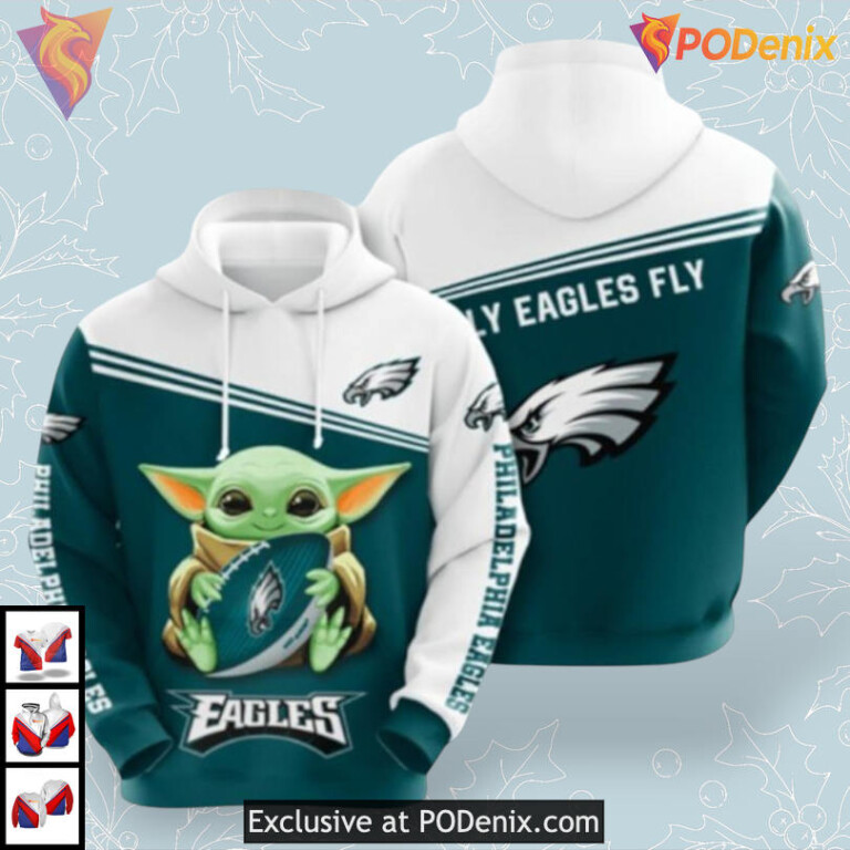 Fly Eagles Fly Graphic NFL Personalized Philadelphia Eagles Hoodie Team Pride 3D Print