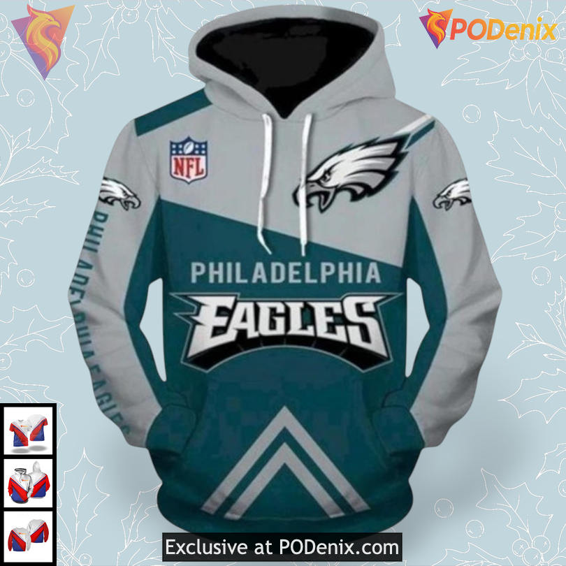 Fly Eagles Fly Pullover Philadelphia Eagles Team Hoodie Custom NFL 3D