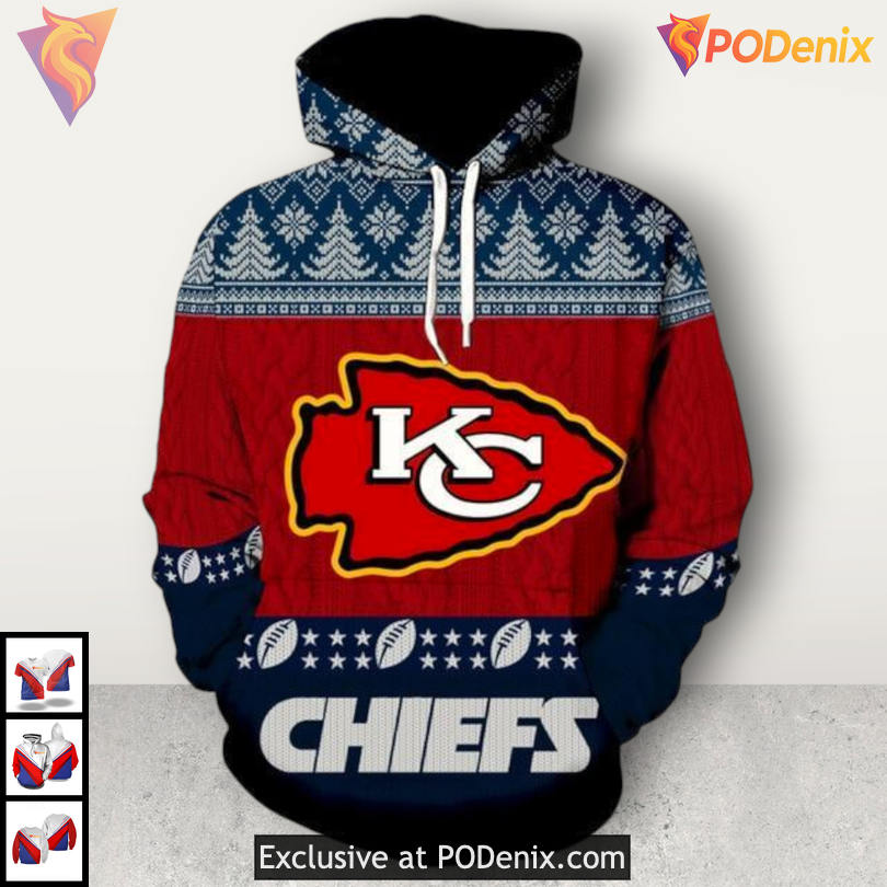 Full Over Print Kansas City Chiefs Hoodie For Men, Limited 3D Fan Apparel Full Over Print Kansas City Chiefs Hoodie For Men, Limited 3D Fan Apparel