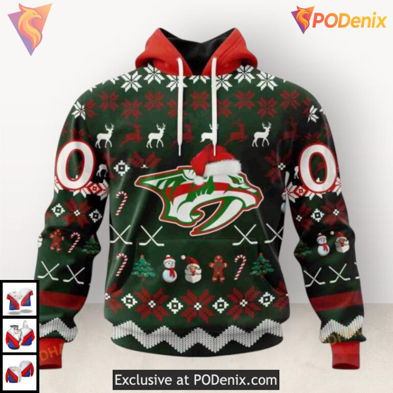 Funny Christmas Gift Edition Nashville Predators 3D Hoodie Custom Sweatshirt