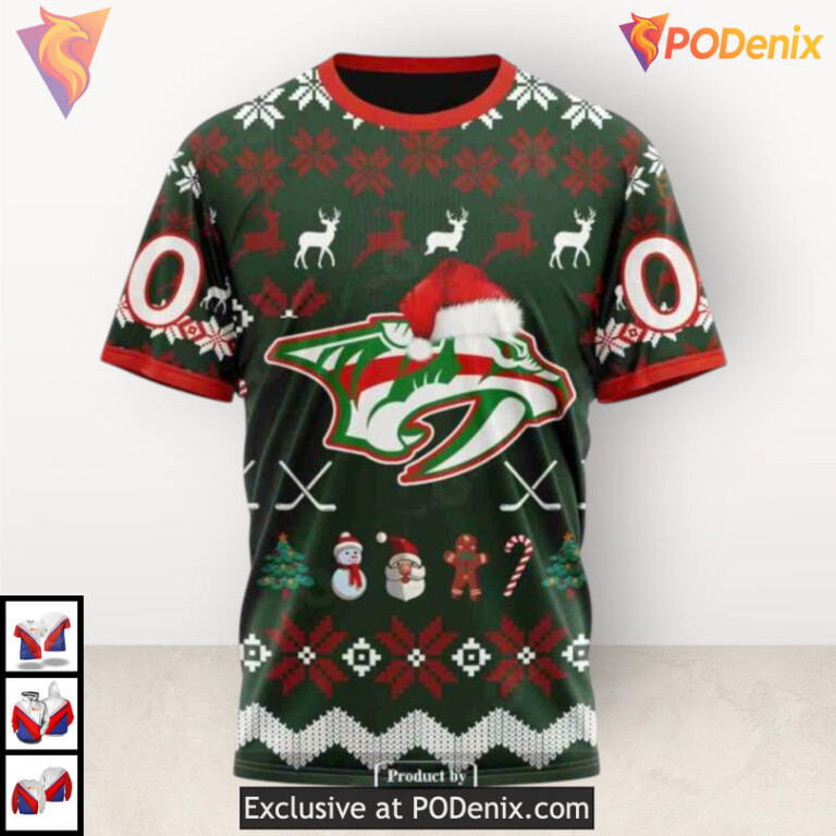 Funny Christmas Gift Edition Nashville Predators 3D Hoodie Custom Sweatshirt - 3