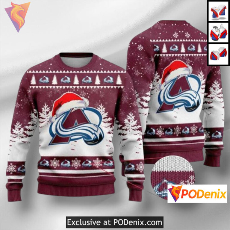 Funny Christmas Sweater Style Colorado Avalanche Unisex Hoodie Holiday Apparel