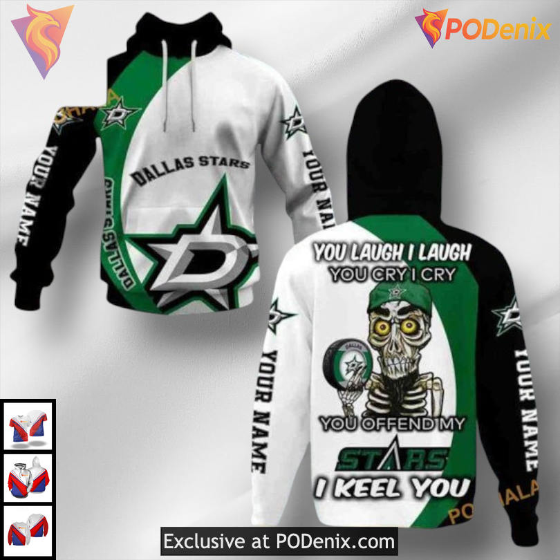 Funny Quote Edition You Laugh I Laugh You Cry I Cry Dallas Stars Hoodie 3D Shirt