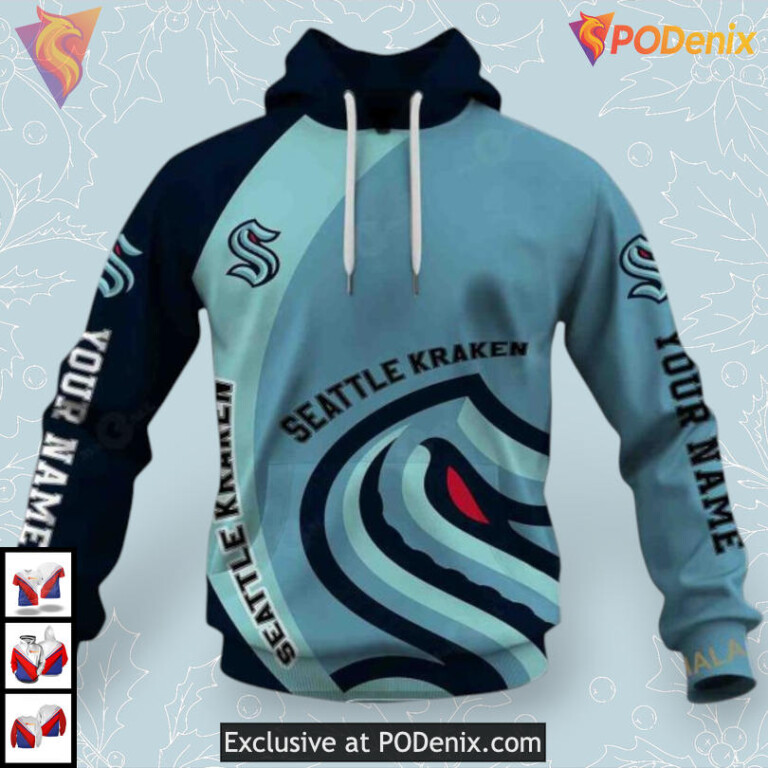 Funny Quote You Laugh I Cry Edition Custom NHL Seattle Kraken Winter Hoodie 3D