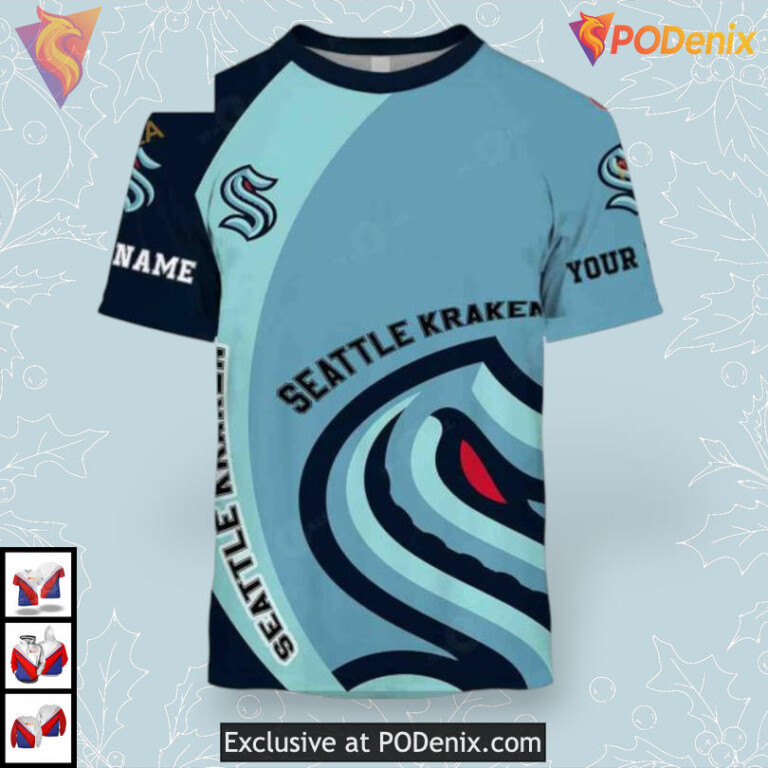 Funny Quote You Laugh I Cry Edition Custom NHL Seattle Kraken Winter Hoodie 3D - 1