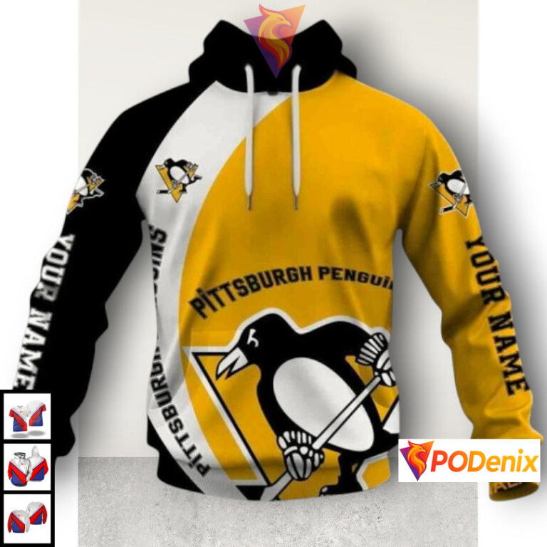Funny Quote You Laugh I Cry Edition NHL Custom Name Pittsburgh Penguins Hoodie 3D