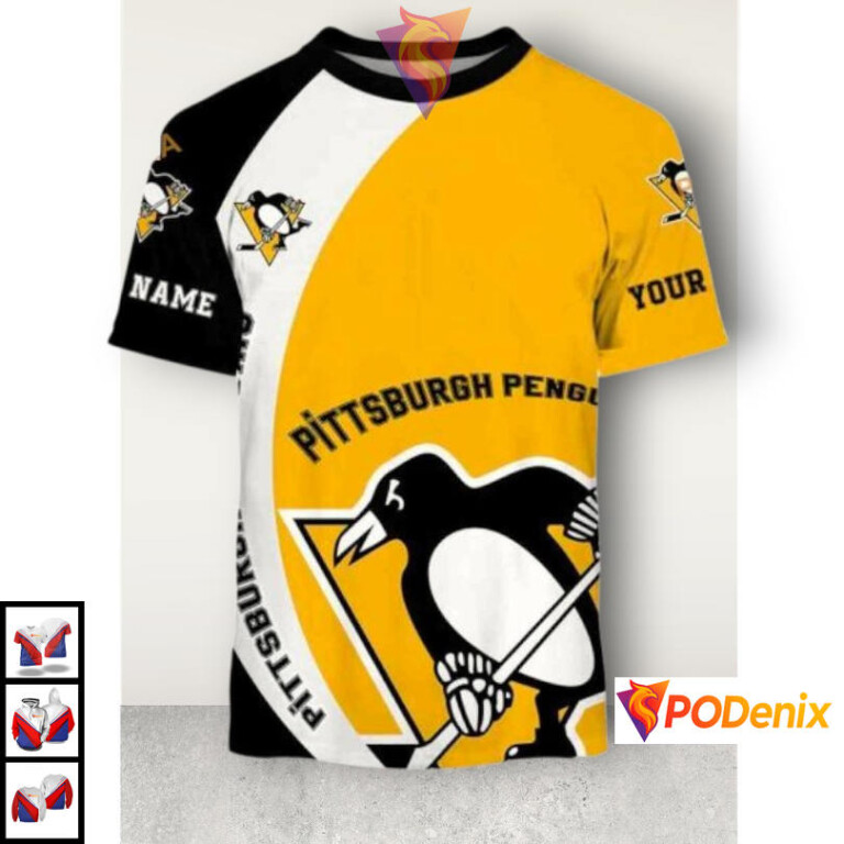 Funny Quote You Laugh I Cry Edition NHL Custom Name Pittsburgh Penguins Hoodie 3D - 1
