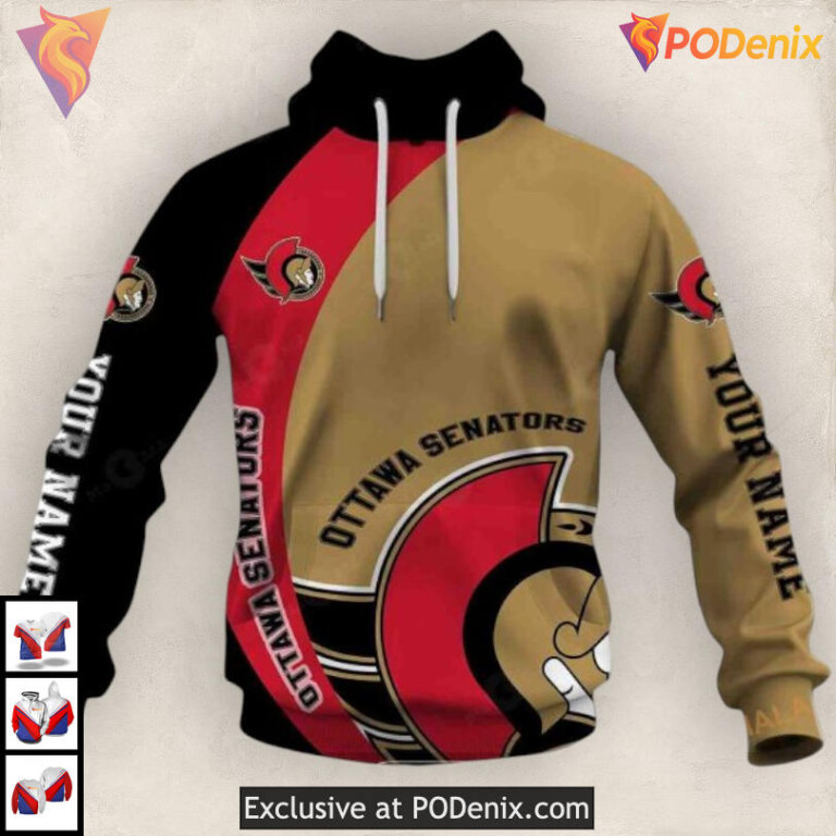 Funny Quote You Laugh I Cry NHL Ottawa Senators Pullover Hoodie 3D