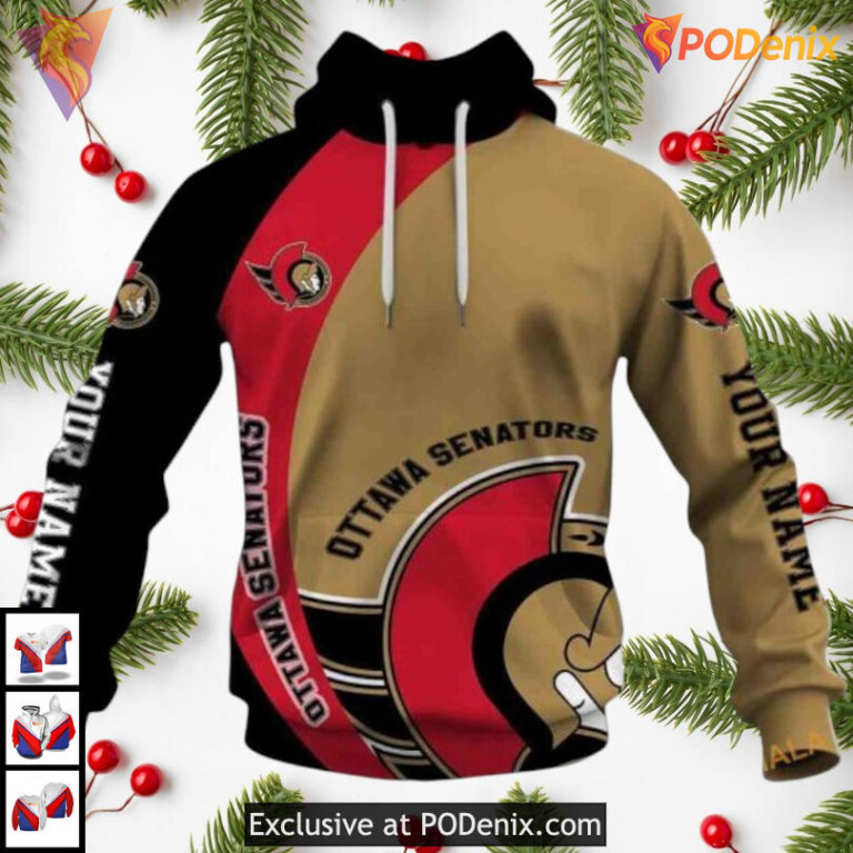 Funny Quote You Laugh I Cry NHL Retro Ottawa Senators Hoodie 3D