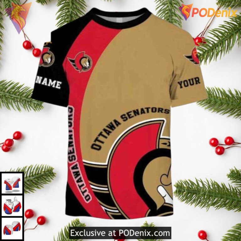 Funny Quote You Laugh I Cry NHL Retro Ottawa Senators Hoodie 3D - 1