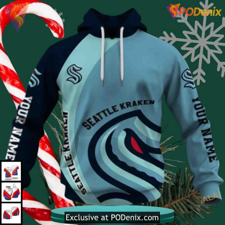Funny Quote You Laugh I Cry Theme Custom NHL Seattle Kraken Full Print Hoodie 3D