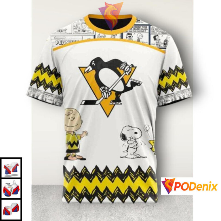 Gift Edition Snoopy Artwork Personalized Pittsburgh Penguins 3D Hoodie NHL Gear - 2