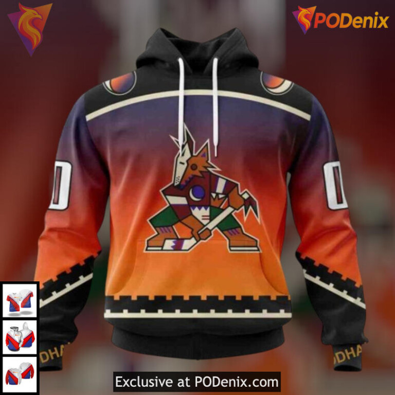 Gradient Concept Tribute Arizona Coyotes Kids Hoodie Unique Merch 3D