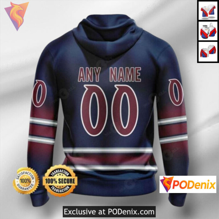 Gradient Pattern Design Custom Colorado Avalanche Hoodie Fan Edition - 1