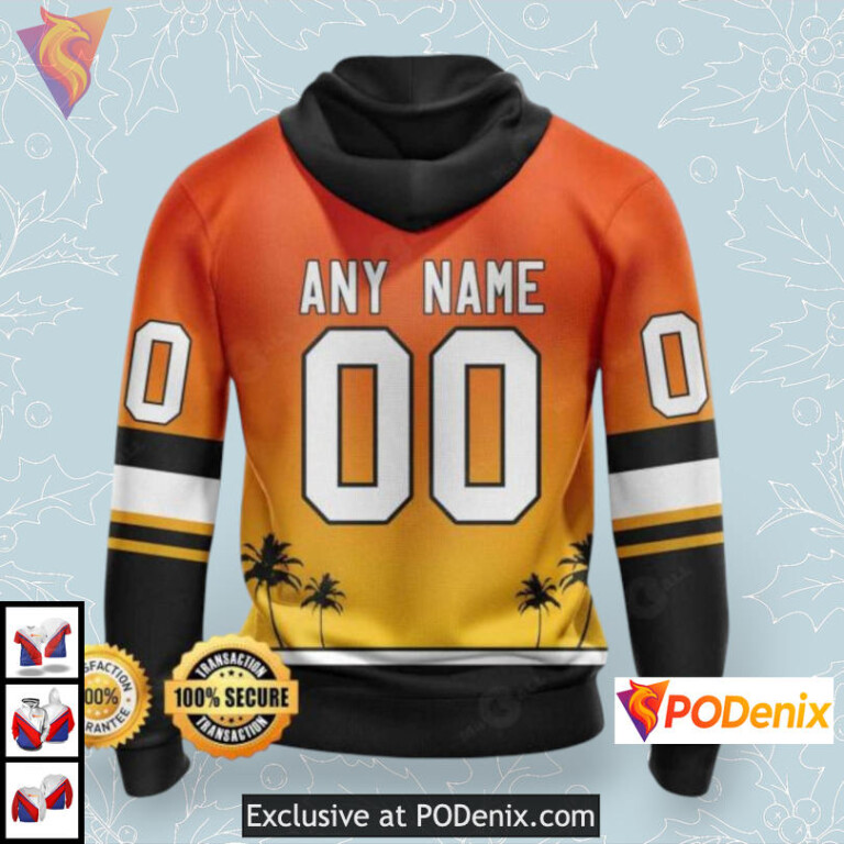 Gradient Pattern Style Anaheim Ducks Pullover Hoodie For Dedicated Fans - 1