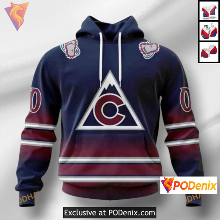 Gradient Series Concept Design Colorado Avalanche Hoodie 3D Custom 3D