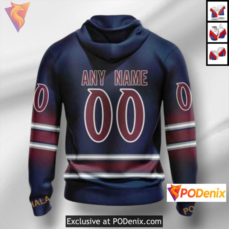 Gradient Series Concept Design Colorado Avalanche Hoodie 3D Custom 3D - 1