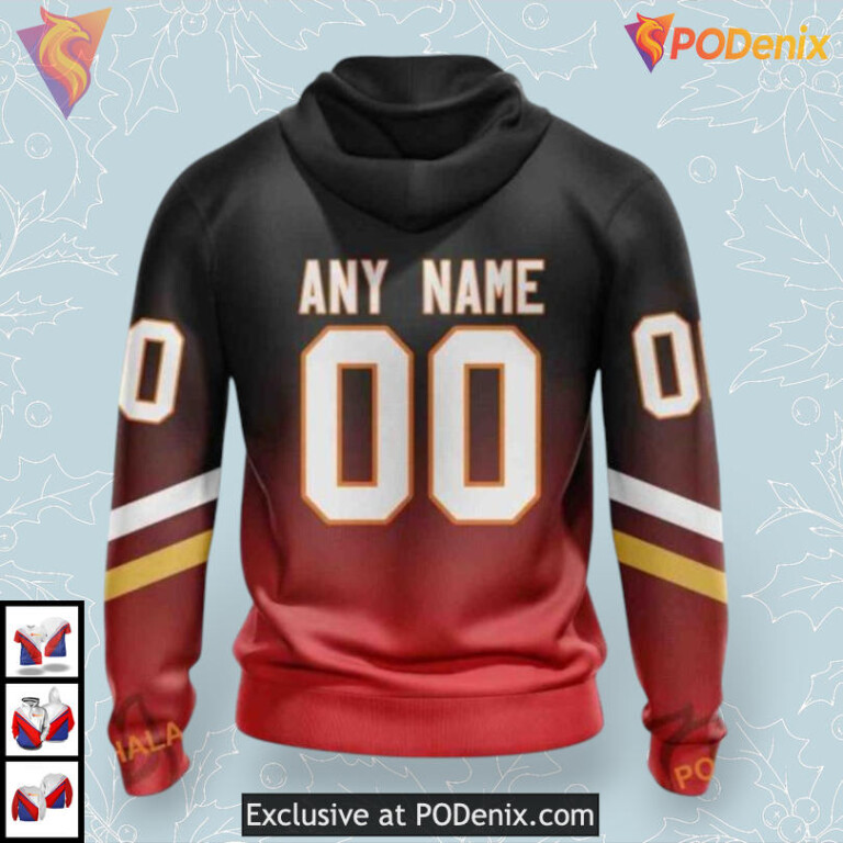 Gradient Series Concept Personalized Calgary Flames Hoodie 3D Design - 1
