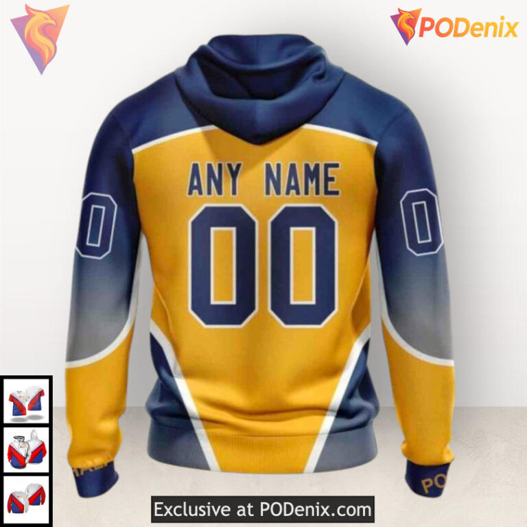 Gradient Series New Concept Nashville Predators Zip Up Hoodie Custom Edition - 1