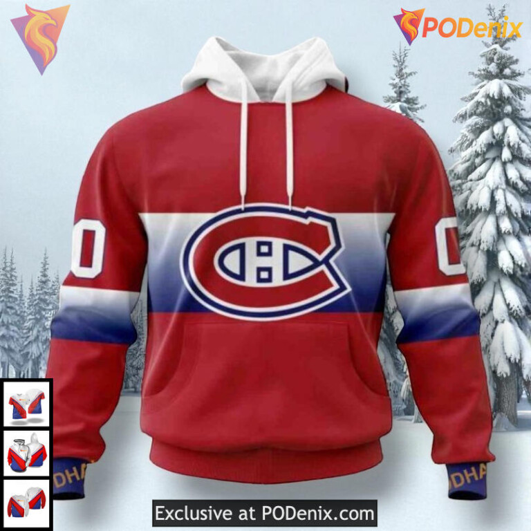 Gradient Series New Concept NHL Montreal Canadiens Holiday Hoodie 3D