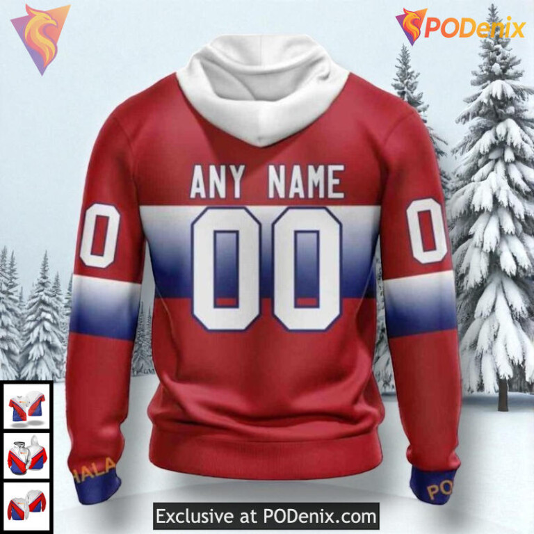 Gradient Series New Concept NHL Montreal Canadiens Holiday Hoodie 3D - 1