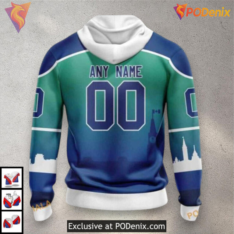 Gradient Series New Concept NHL Ottawa Senators Youth Hoodie 3D - 1
