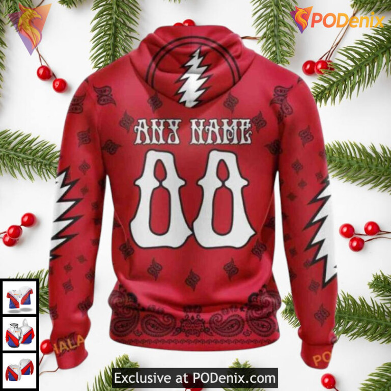 Grateful Dead Band Tribute NHL Ottawa Senators 3D Hoodie Custom Artwork - 1