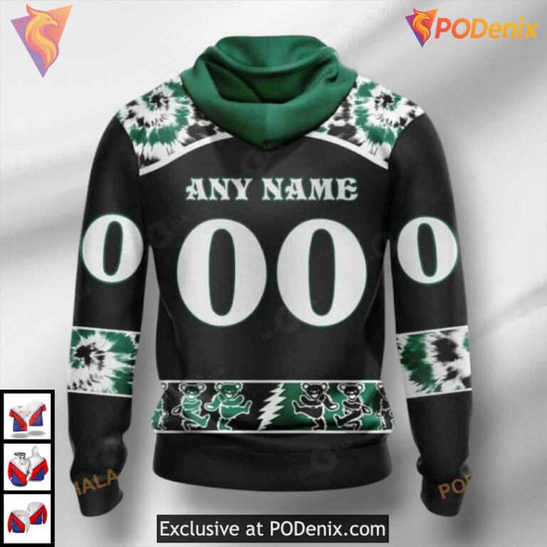 Grateful Dead Inspired Artwork Dallas Stars Christmas Hoodie Personalized 3D Design - 1