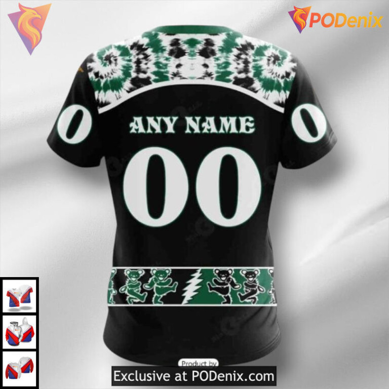 Grateful Dead Inspired Artwork Dallas Stars Christmas Hoodie Personalized 3D Design - 3