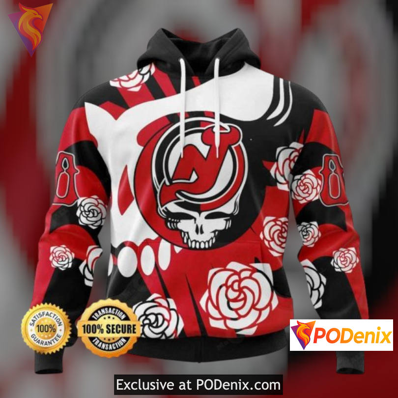 Grateful Dead Inspired Design New Jersey Devils Unisex Hoodie Custom Gear