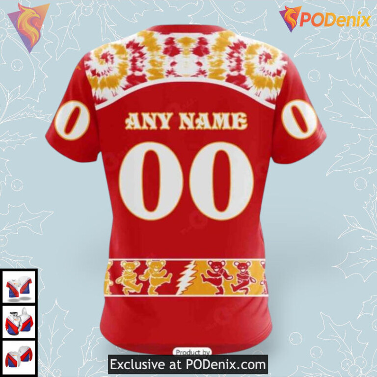 Grateful Dead Inspired Personalized Calgary Flames 3D Hoodie Design - 3