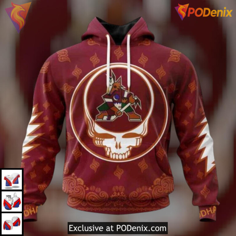 Grateful Dead Inspired Style Arizona Coyotes Personalized 3D Hoodie Unique Gear