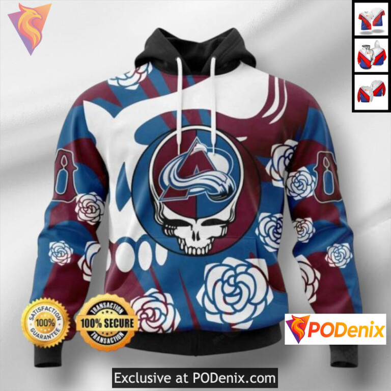 Grateful Dead Inspired Tribute Colorado Avalanche Youth Hoodie Custom 3D