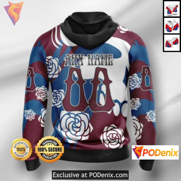Grateful Dead Inspired Tribute Colorado Avalanche Youth Hoodie Custom 3D - 1