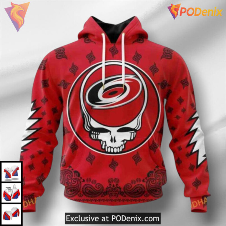 Grateful Dead Tribute Design Carolina Hurricanes Hoodie 3D Sweatshirt