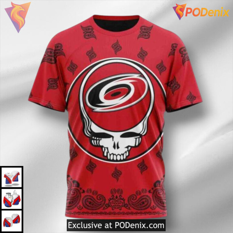 Grateful Dead Tribute Design Carolina Hurricanes Hoodie 3D Sweatshirt - 2