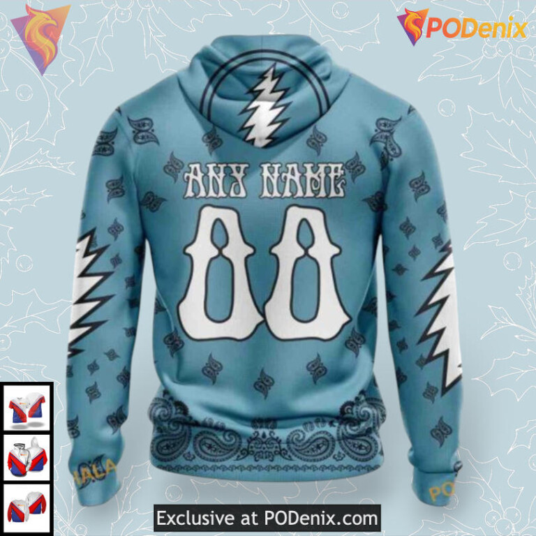 Grateful Dead Tribute Edition Custom Seattle Kraken Hoodie 3D NHL Gear - 1