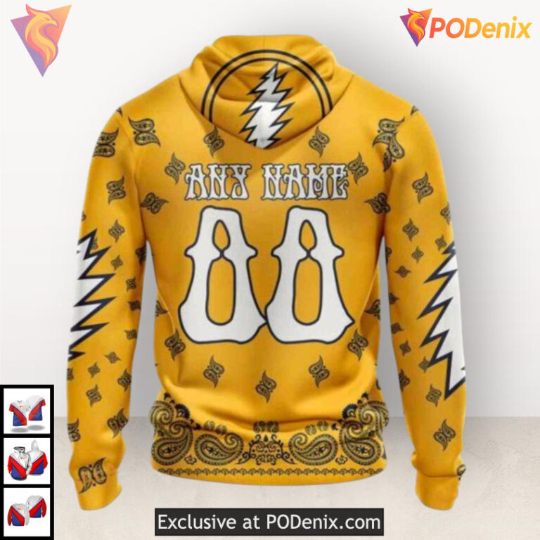 Grateful Dead Tribute Edition Nashville Predators Full Print Hoodie Custom 3D - 1