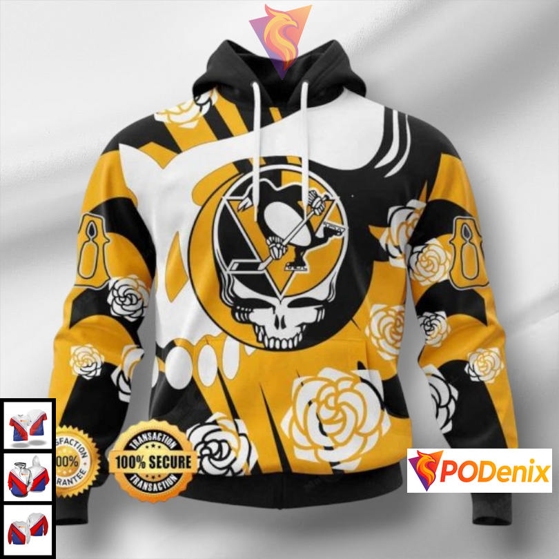 Grateful Dead Tribute Edition Pittsburgh Penguins 3D Hoodie Personalized NHL Sweatshirt