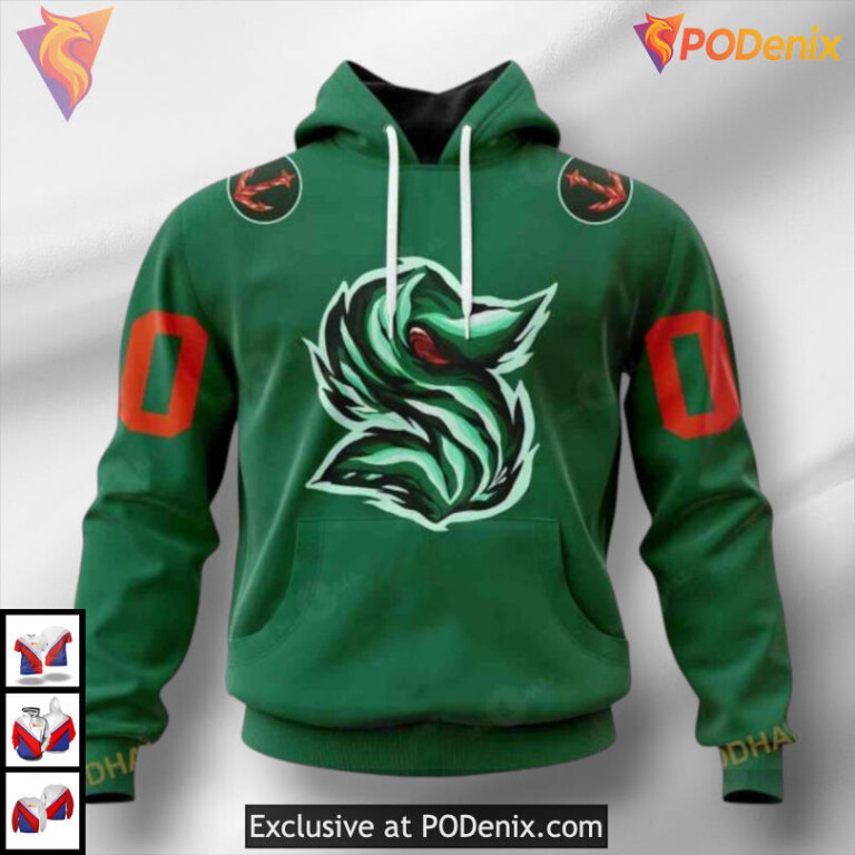 Green Night Special Design Custom Vintage Seattle Kraken Hoodie 3D
