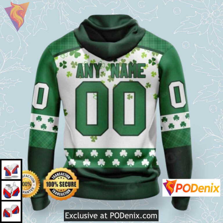 Green Shamrock Design Anaheim Ducks 3D Hoodie For St Patrick Day Celebration - 1