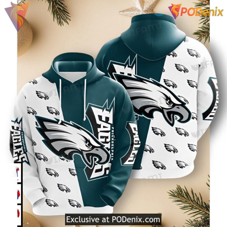 Green White Logo Concept Personalized Philadelphia Eagles Hoodie For Men Youth