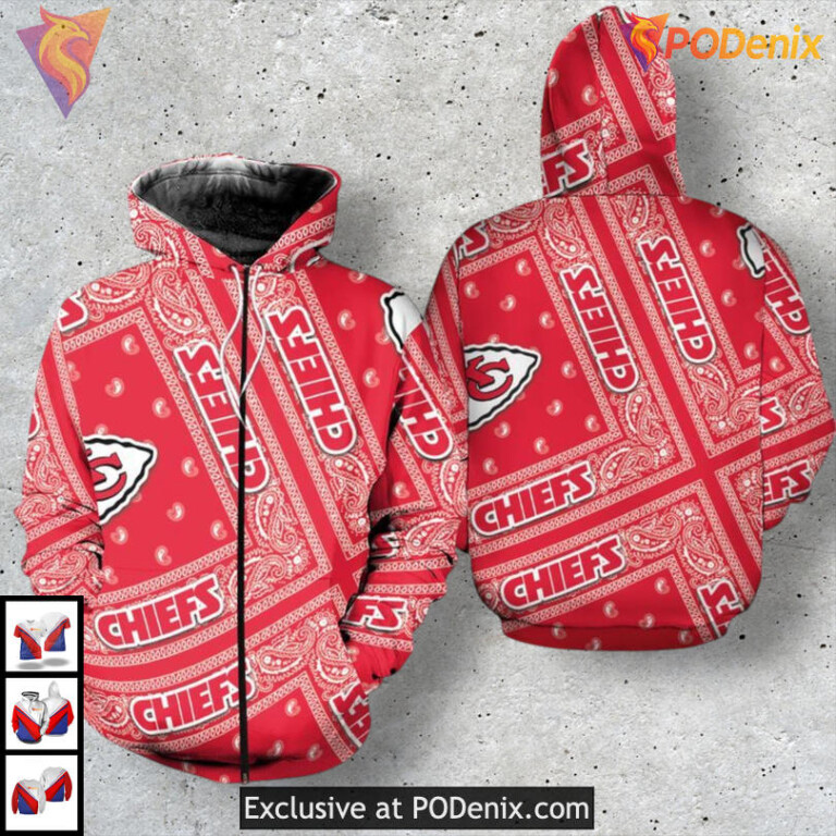 Halloween Bandana Skull Edition Kansas City Chiefs Halloween Hoodie Scary Gear