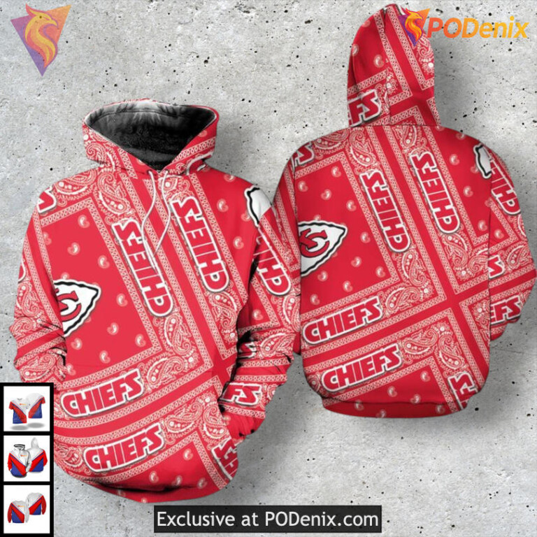 Halloween Bandana Skull Edition Kansas City Chiefs Halloween Hoodie Scary Gear - 1