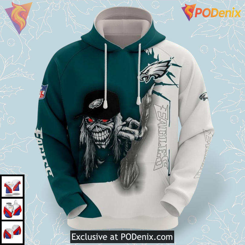 Halloween Death Art Concept Philadelphia Eagles Mens Hoodies Womens 3D Edition