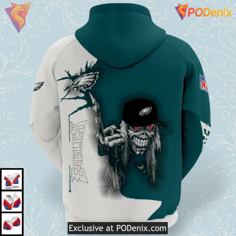 Halloween Death Art Concept Philadelphia Eagles Mens Hoodies Womens 3D Edition - 1